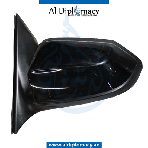 Left Mirror, Black, COMPLETE for BMW 7 Series F02 (2007-2015) models, Part Number UN-F02MIR-FL-CO-BK