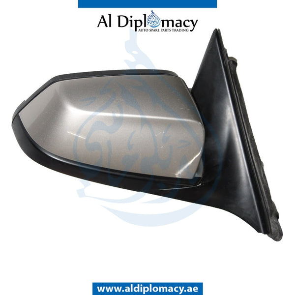 Right Mirror, Gold, COMPLETE for BMW 7 Series F02 (2007-2015) models, Part Number UN-F02MIR-RH+3W-COG0