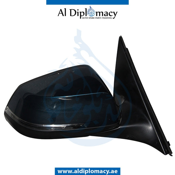 Right Mirror, Blue, COMPLETE for BMW 7 Series F02 (2007-2015) models, Part Number UN-F02MIR-RH-CO-BL