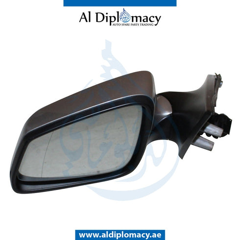 Left Mirror, Gold, COMPLETE for BMW 7 Series F04 (2010-2012) models, Part Number UN-F04MIR-LH+3W+CO-GO