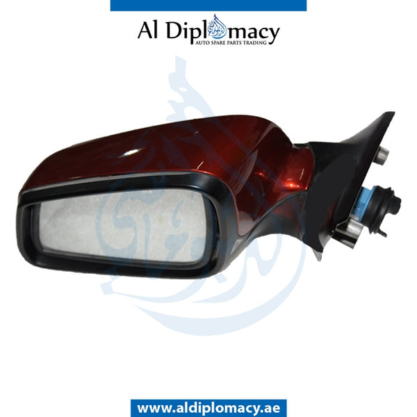 Left Mirror, WITH Camera, Red, COMPLETE for BMW 6 Series F06 (2011-2015) models, Part Number UN-F06MIR-LH+CAM-CO-RD