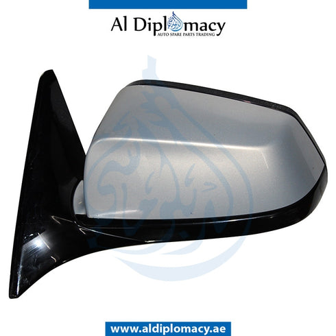 Left Mirror, WITH Camera, Silver, COMPLETE for BMW 6 Series F06 (2011-2015) models, Part Number UN-F06MIR-LH+CAM-CO-SL
