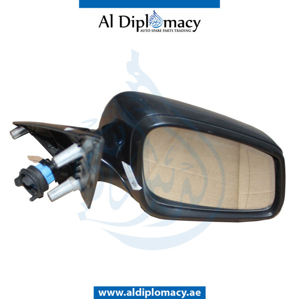Right Mirror, WITH Camera, Blue, COMPLETE for BMW 5 Series F10 (2010-2016) models, Part Number UN-F10MIR-FR+CAM-CO-BL