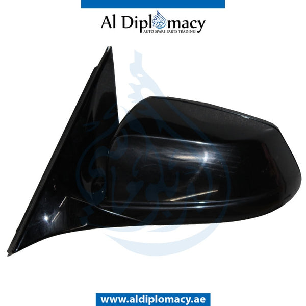 Left Mirror, Black, COMPLETE for BMW 5 Series F10 (2010-2016) models, Part Number UN-F10MIR-LH-CO-BK
