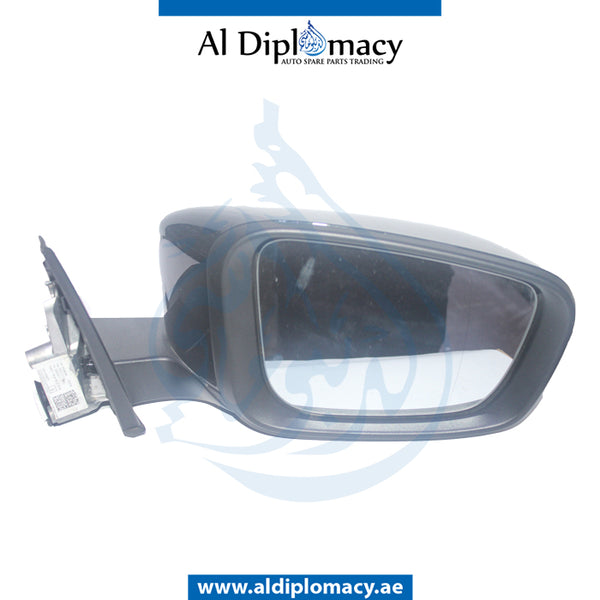 Left Mirror, Black, COMPLETE for BMW 5 Series F10 (2010-2016) models, Part Number UN-F10MIR-LH-LCI-CO-BK