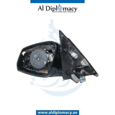 Left Mirror, Brown, COMPLETE for BMW 5 Series F10 (2010-2016) models, Part Number UN-F10MIR-LH-LCI-CO-BR