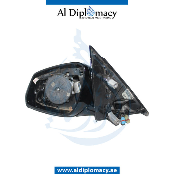 Left Mirror, Brown, COMPLETE for BMW 5 Series F10 (2010-2016) models, Part Number UN-F10MIR-LH-LCI-CO-BR