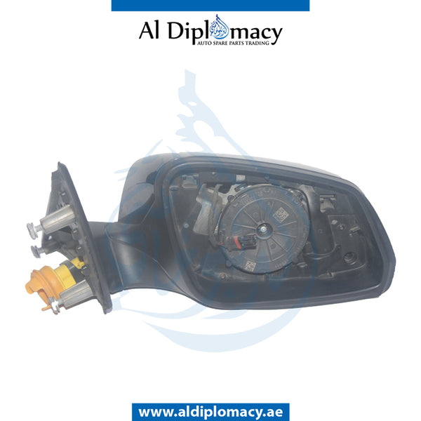 Right Mirror, Black, COMPLETE for BMW 5 Series F10 (2010-2016) models, Part Number UN-F10MIR-RH-LCI-CO-BK