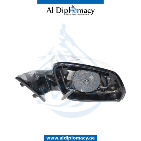 Right Mirror, White, COMPLETE for BMW 5 Series F10 (2010-2016) models