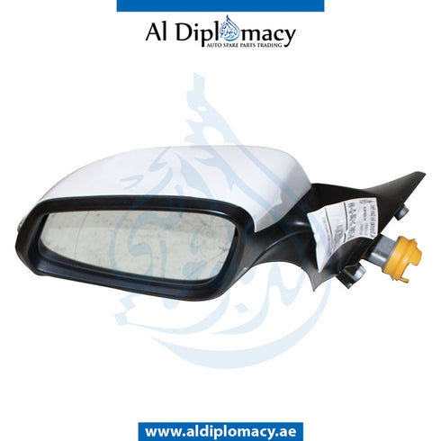 Left Mirror, WITH Camera, White, COMPLETE for BMW 6 Series F12 (2010-2015) models, Part Number UN-F12MIR-LH+CAM-CO-WH