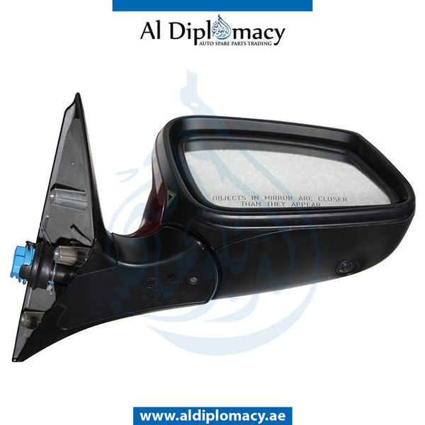 Right Mirror, WITH Camera, Red, COMPLETE for BMW 6 Series F12 (2010-2015) models, Part Number UN-F12MIR-RH+CAM-CO-RD