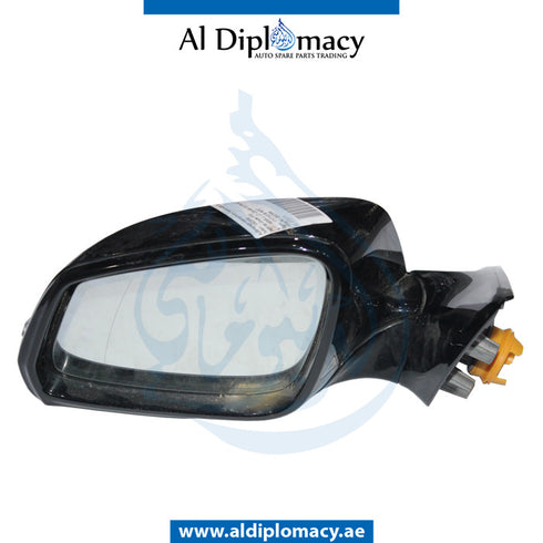 Left Mirror, WITH Camera, Black, COMPLETE for BMW 6 Series F13 (2011-2015) models, Part Number UN-F13MIR-LH+CAM-CO-BK