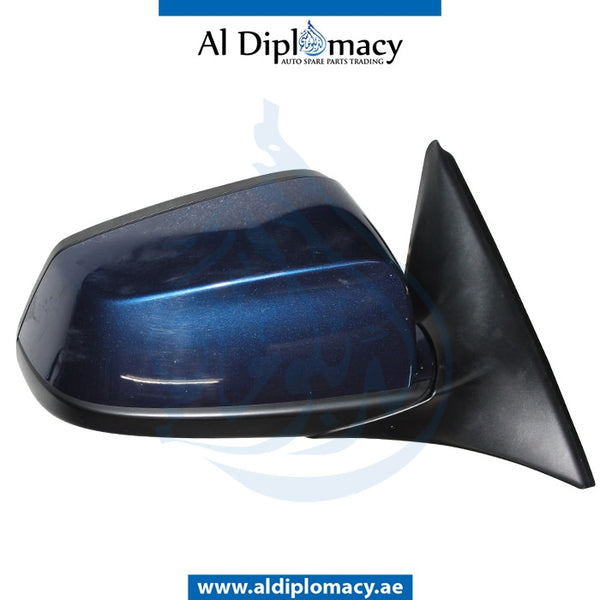 Right Mirror, Blue, COMPLETE for BMW 6 Series F13 (2011-2015) models, Part Number UN-F13MIR-RH-CO-BL