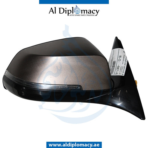 Right Mirror, Brown, COMPLETE for BMW 6 Series F13 (2011-2015) models, Part Number UN-F13MIR-RH-CO-BR