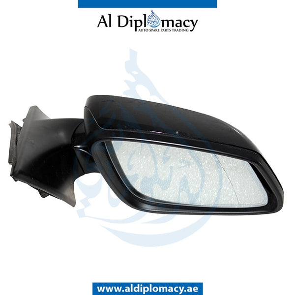Right Mirror, Black, COMPLETE for BMW 5 Series F18 (2010-2013) models, Part Number UN-F18MIR-FR-CO-BK