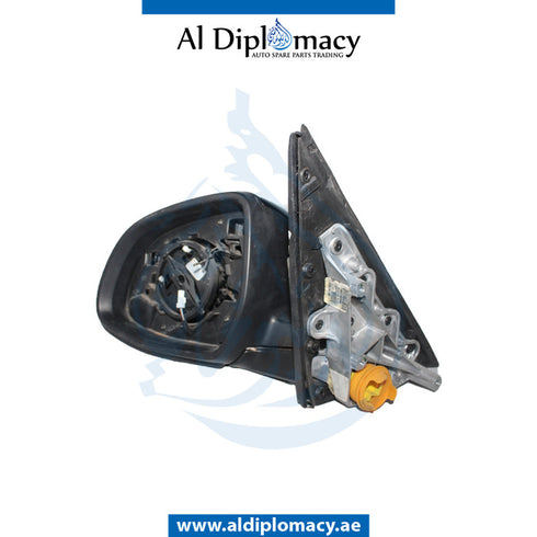 Left Mirror, Black, COMPLETE for BMW X3 Series F25 (2010-2017) models, Part Number UN-F25MIR-LH-CO-BK