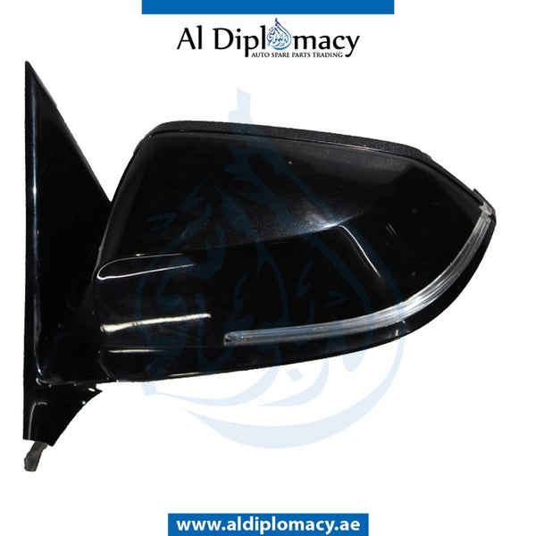 Left Mirror, Black, COMPLETE for BMW 3 Series F30 (2011-2015) models, Part Number UN-F30MIR-LH-CO-BK