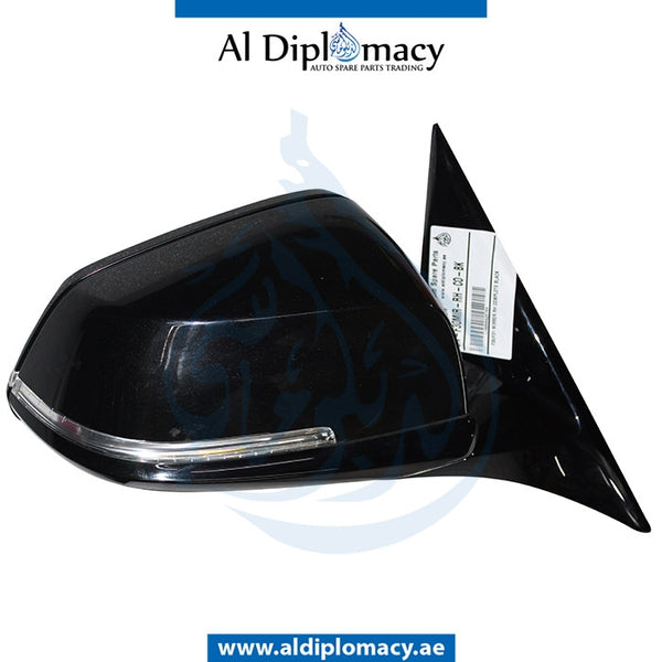 Right Mirror, Black, COMPLETE for BMW 3 Series F30 (2011-2015) models, Part Number UN-F30MIR-RH-CO-BK