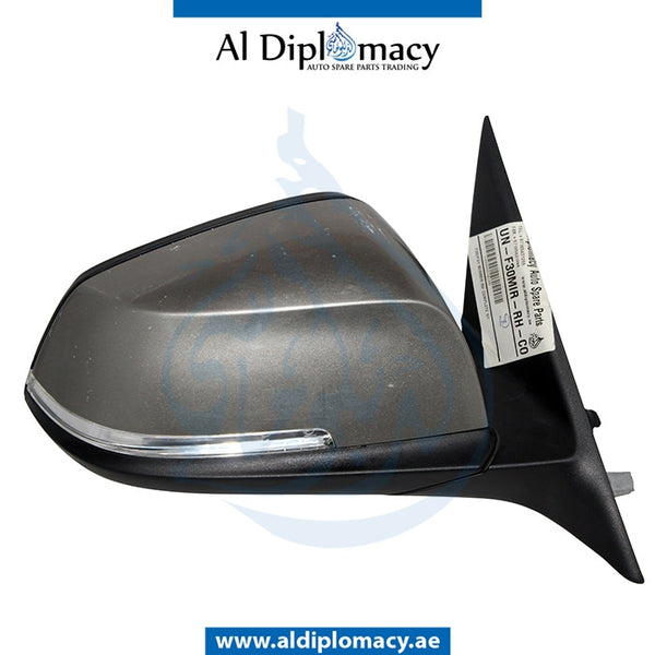 Right Mirror, COMPLETE for BMW 3 Series F30 (2011-2015) models, Part Number UN-F30MIR-RH-CO-G1