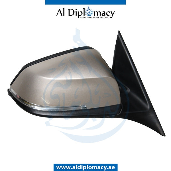 Right Mirror, Gold, COMPLETE for BMW 3 Series F30 (2011-2015) models, Part Number UN-F30MIR-RH-CO-GO