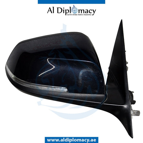 Right Mirror, WITH Camera, Blue, COMPLETE for BMW 3 Series F30 (2011-2015) models, Part Number UN-F30MIR-RH+CAM-CO-BL