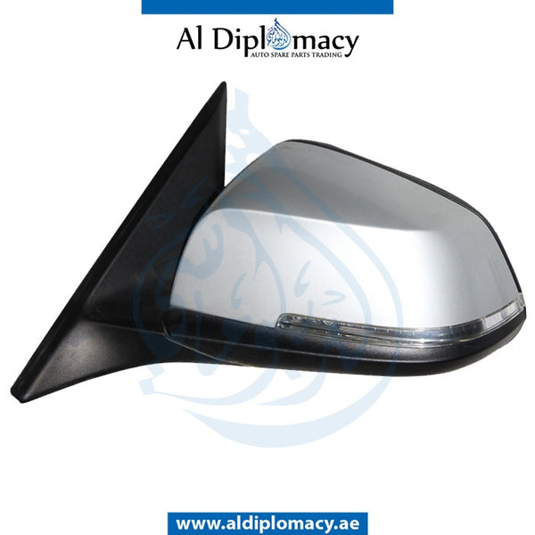 Left Mirror, Silver, COMPLETE for BMW 4 Series F32 (2013-2017) models, Part Number UN-F33MIR-LH-CO-SL