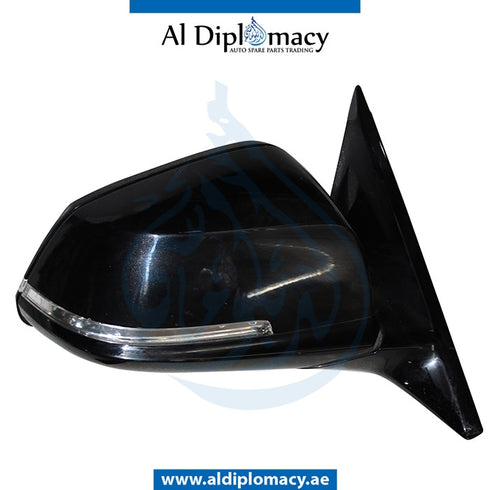 Right Mirror, WITH Camera, Black, COMPLETE for BMW 4 Series F33 (2013-2017) models, Part Number UN-F33MIR-RH+CAM-CO-BK