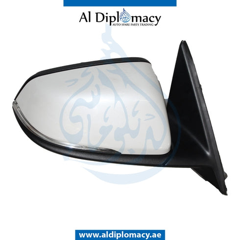 Right Mirror, White, COMPLETE for BMW X1 Series F48 (2015-2019) models, Part Number UN-F48MIR-R-CO-WH