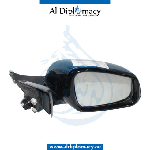 Right Mirror, Blue, COMPLETE for BMW 2 Series F87 (2018-2021) models, Part Number UN-F87MIR-RH-CO-BL
