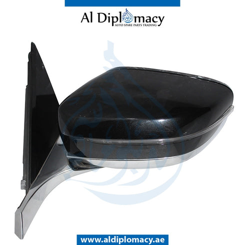 Left Mirror, Black, COMPLETE for BMW 7 Series G11 (2015) models, Part Number UN-G11MIR-LH-CO-BK