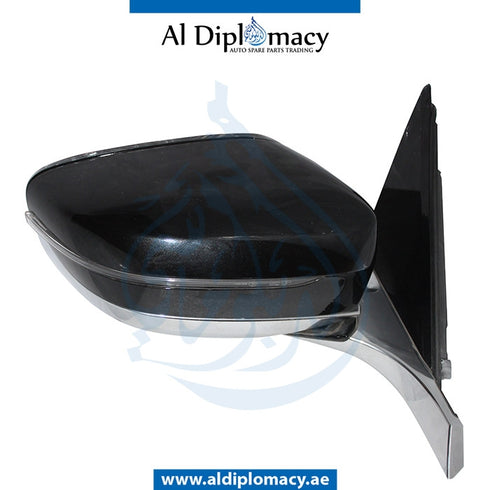 Right Mirror, Black, COMPLETE for BMW 7 Series G11 (2015) models, Part Number UN-G11MIR-RH-CO-BK