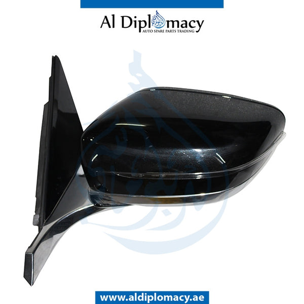 Left Mirror, Black, COMPLETE for BMW 7 Series G12 (2015) models, Part Number UN-G12MIR-LH-CO-BK