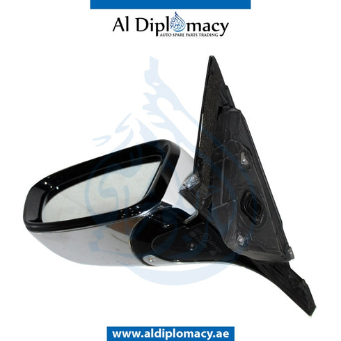 Left Mirror, White, COMPLETE for BMW 7 Series G12 (2015) models, Part Number UN-G12MIR-LH-CO-WH