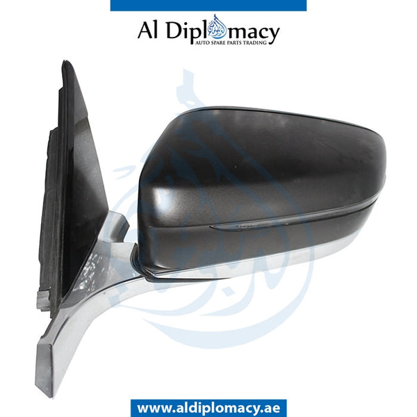 Left Mirror, WITH Camera, BLACK Matt, COMPLETE for BMW 7 Series G12 (2015) models, Part Number UN-G12MIR-LH+CAM-CO-BK MATT