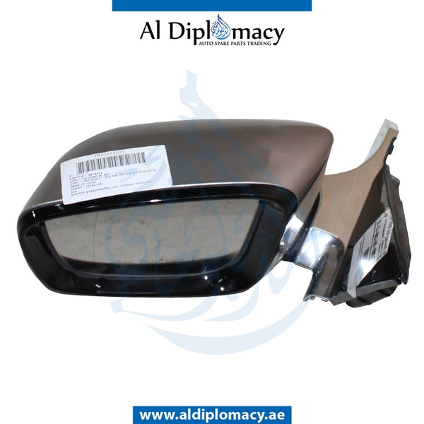 Left Mirror, WITH Camera, Silver, COMPLETE for BMW 7 Series G12 (2015) models, Part Number UN-G12MIR-LH+CAM-CO-SL