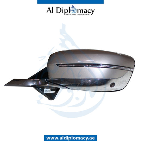 Left Mirror, WITH Camera, Silver, COMPLETE for BMW 7 Series G12 (2015) models