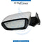 Left Mirror, WITH Camera, White, COMPLETE for BMW 5 Series G30 (2016-2020) models, Part Number UN-G30MIR-LH+CAM-CO-WH