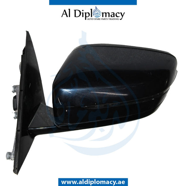 Left Mirror, Black, COMPLETE for BMW 5 Series G30 (2016-2020) models, Part Number UN-G30MIR-LH+CO-BK