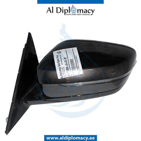 Left Mirror, Brown, COMPLETE for BMW 5 Series G30 (2016-2020) models, Part Number UN-G30MIR-LH+CO-BR