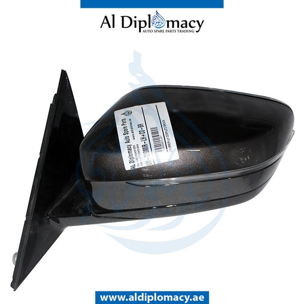 Left Mirror, Brown, COMPLETE for BMW 5 Series G30 (2016-2020) models, Part Number UN-G30MIR-LH+CO-BR