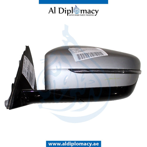 Left Mirror, Silver, COMPLETE for BMW 5 Series G30 (2016-2020) models