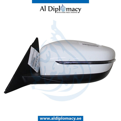 Left Mirror, White, COMPLETE for BMW 5 Series G30 (2016-2020) models