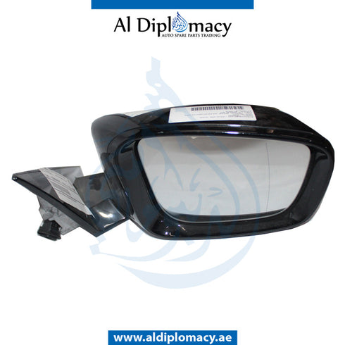 Right Mirror, Black, COMPLETE for BMW 5 Series G30 (2016-2020) models, Part Number UN-G30MIR-RH-CO-BK