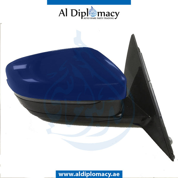 Right Mirror, WITH Camera, Black, COMPLETE for BMW 5 Series G30 (2016-2020) models, Part Number UN-G30MIR-RH+CAM-CO-BL