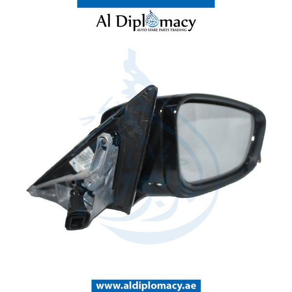 Right Mirror, Black, COMPLETE for BMW 5 Series G30 (2016-2020) models, Part Number UN-G30MIR-RH+CO-BK