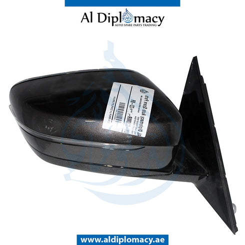 Right Mirror, Brown, COMPLETE for BMW 5 Series G30 (2016-2020) models, Part Number UN-G30MIR-RH+CO-BR