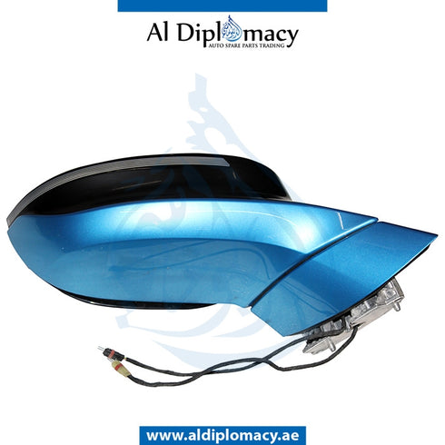 Right Mirror, Black, COMPLETE for BMW I8 models, Part Number UN-I8 MIR-RH-CO-BK