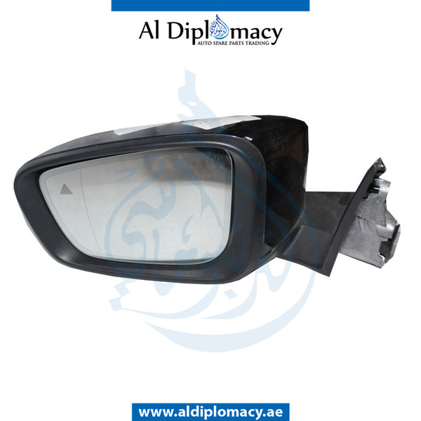 Left Mirror, WITH Camera, Black, COMPLETE for BMW 5 Series G30 (2016-2020) models, Part Number UN-G30MIR-LH+CAM-CO-BK