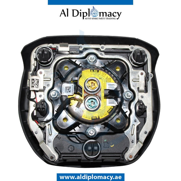 STEERING WHEEL Airbag, BLACK for Land Rover models, Part Number UN-RANGEROVER-VOGUE-ST-AIRBAG-BK