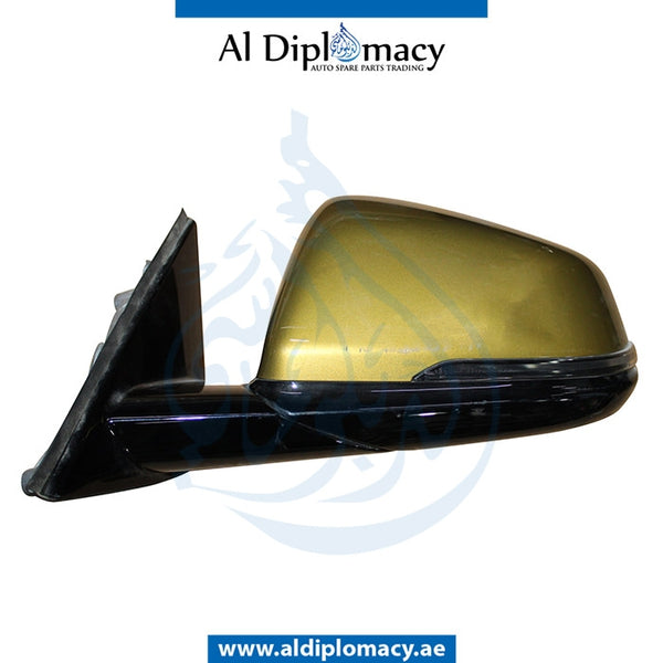 Left Mirror, Gold, COMPLETE for BMW X2 Series F39 (2017-2023) models, Part Number UN-X2/F39MIR-LH-CO-GO